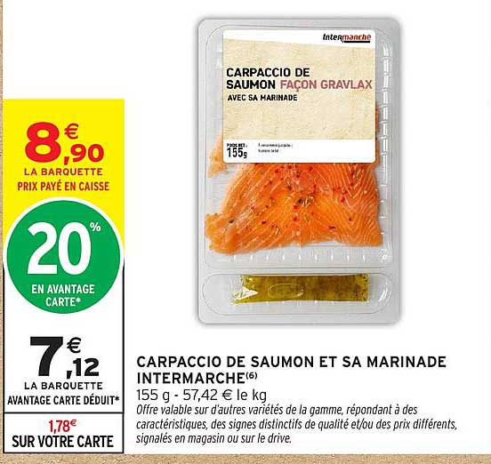 CARPACCIO DE SAUMON ET SA MARINADE INTERMARCHE
