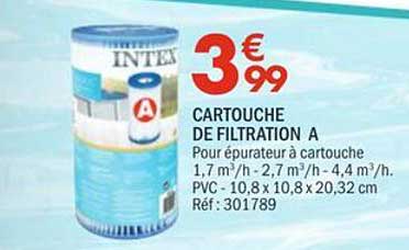 CARTOUCHE DE FILTRATION A