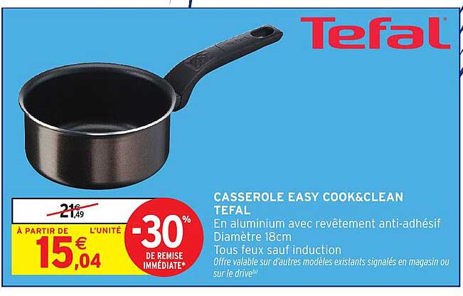 CASSEROLE EASY COOK&CLEAN TEFAL