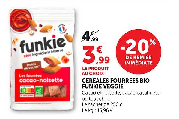 CEREALES FOURREES BIO FUNKIE VEGGIE