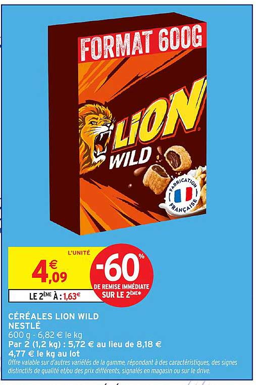CÉRÉALES LION WILD NESTLÉ