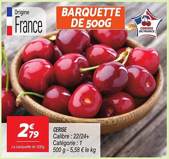 CERISE - Barquette de 500g