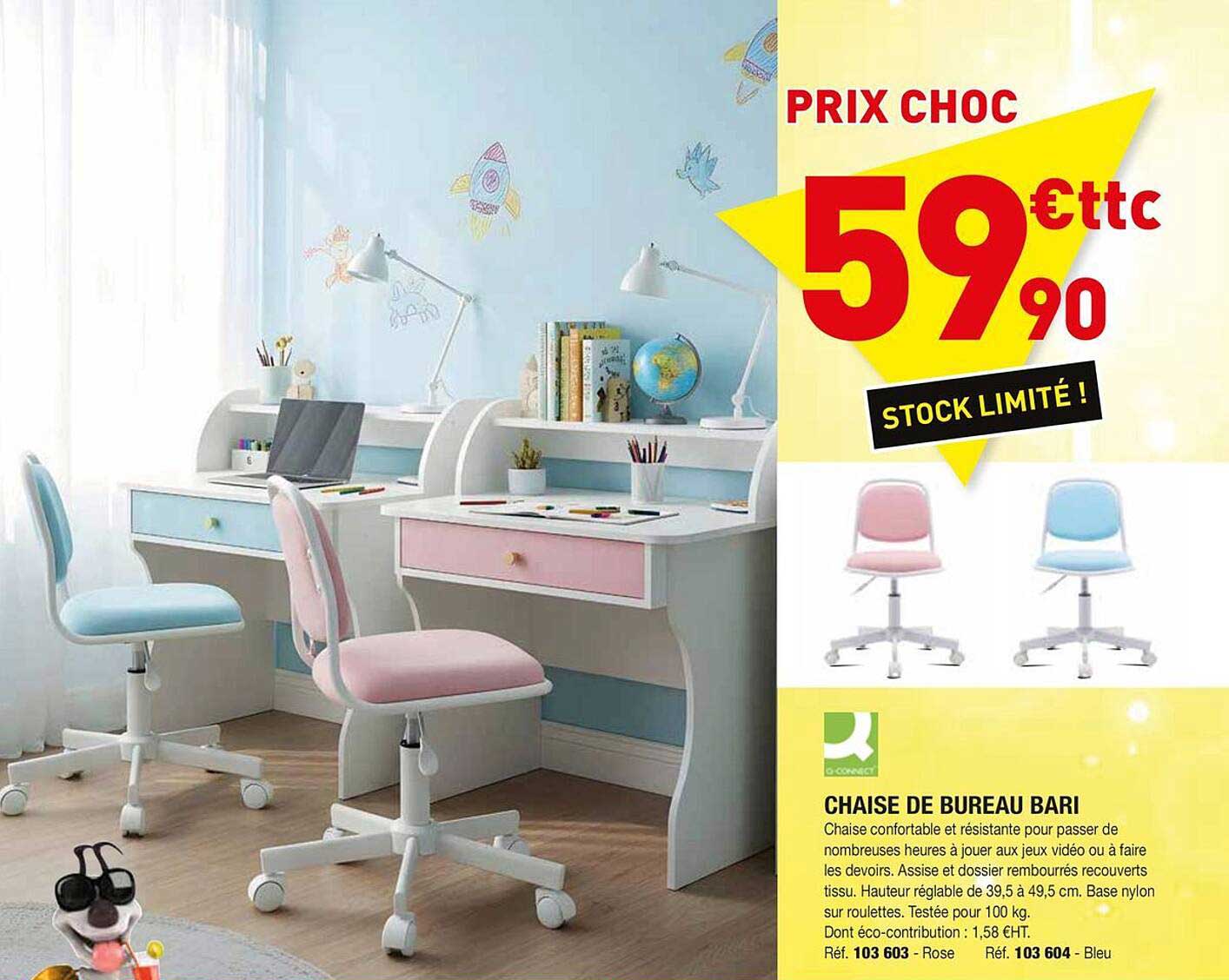 CHAISE DE BUREAU BARI