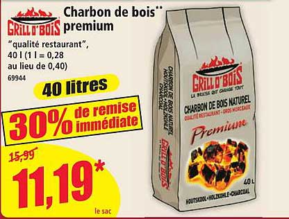 Charbon de bois premium