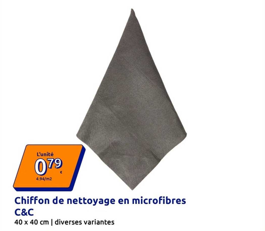 Chiffon de nettoyage en microfibres C&C