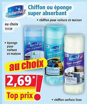 Chiffon ou éponge super absorbant