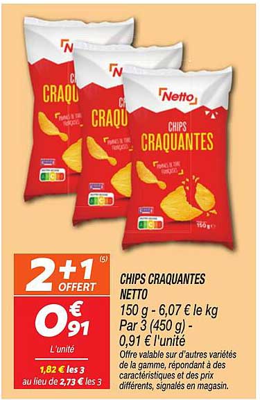 Chips craquantes Netto