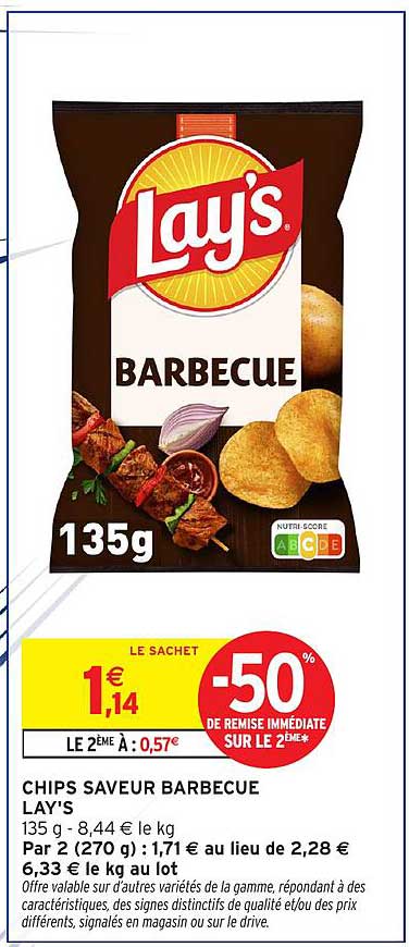 CHIPS SAVEUR BARBECUE LAY'S
