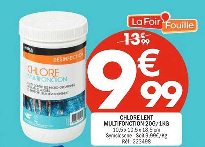 CHLORE LENT MULTIFONCTION 20G/1KG