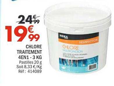 CHLORE TRAITEMENT 4EN1 - 3 KG