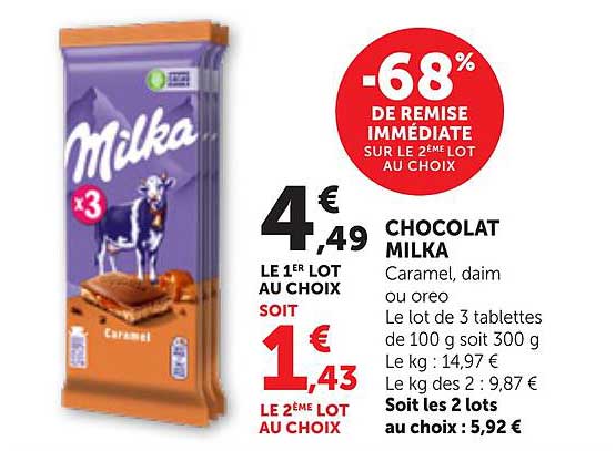 CHOCOLAT MILKA