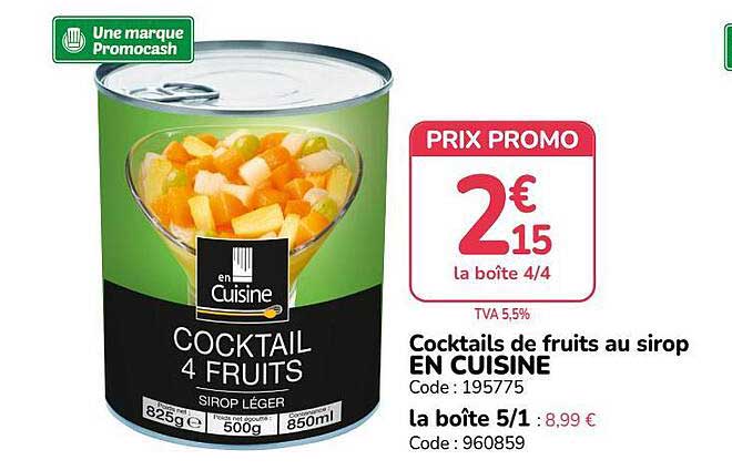 Cocktails de fruits au sirop EN CUISINE