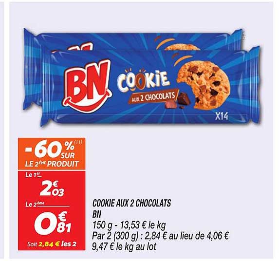COOKIE AUX 2 CHOCOLATS BN