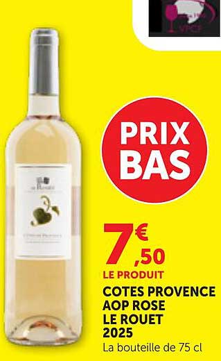 COTES PROVENCE AOP ROSE LE ROUET 2025