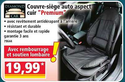 Couvre-siège auto aspect cuir "Premium"
