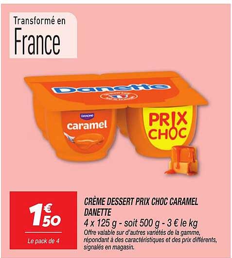 CRÈME DESSERT PRIX CHOC CARAMEL DANETTE
