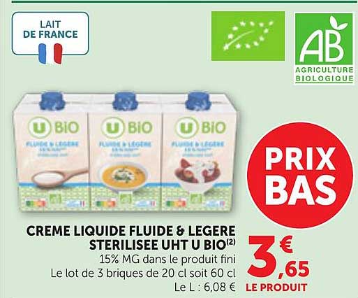 CREME LIQUIDE FLUIDE & LEGERE STERILISEE UHT BIO(2)