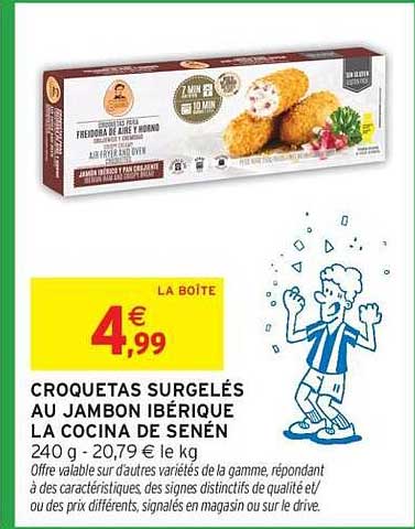 CROQUETAS SURGELÉS AU JAMBON IBÉRIQUE LA COCINA DE SENEN 240 g