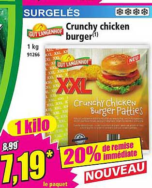 Crunchy chicken burger