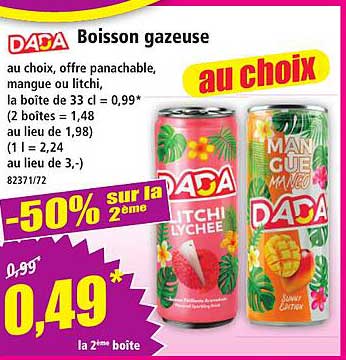 DADA Boisson gazeuse au choix