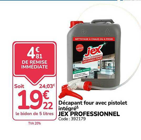 Décapant four avec pistolet intégré JEX PROFESSIONNEL