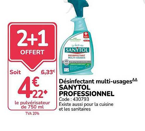 Désinfectant multi-usages SANYTOL PROFESSIONNEL
