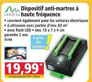 Dispositif anti-martres à haute fréquence