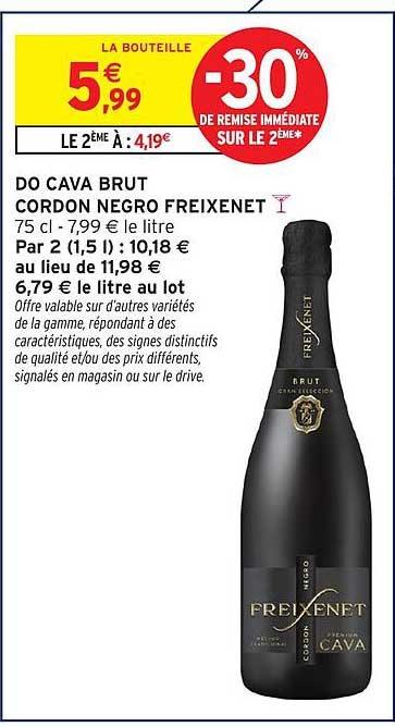 DO CAVA BRUT CORDON NERO FREIXENET