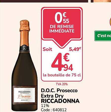 D.O.C. Prosecco Extra Dry RICCADONNA