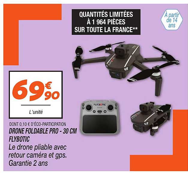 DRONE FOLDABLE PRO - 30 CM FLYBOTIC