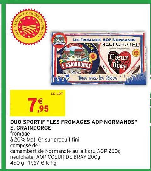 DUO SPORTIF "LES FROMAGES AOP NORMANDS" E. GRAINDORGE
