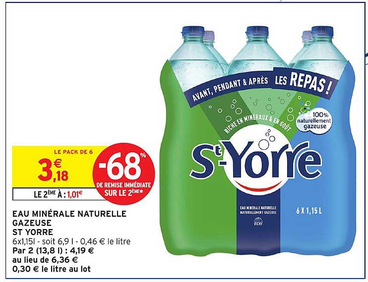 EAU MINÉRALE NATURELLE GAZEUSE ST YORRE