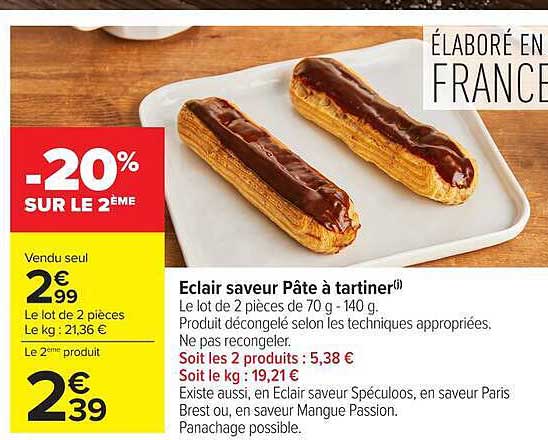 Éclair saveur Pâte à tartiner(ii)