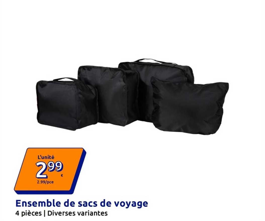 Ensemble de sacs de voyage 4 pièces | Diverses variantes