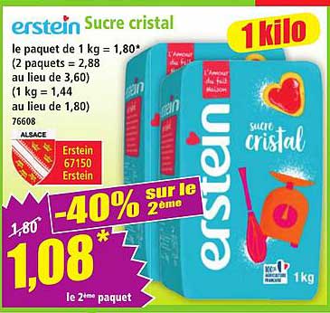 erstein Sucre cristal 1 kilo