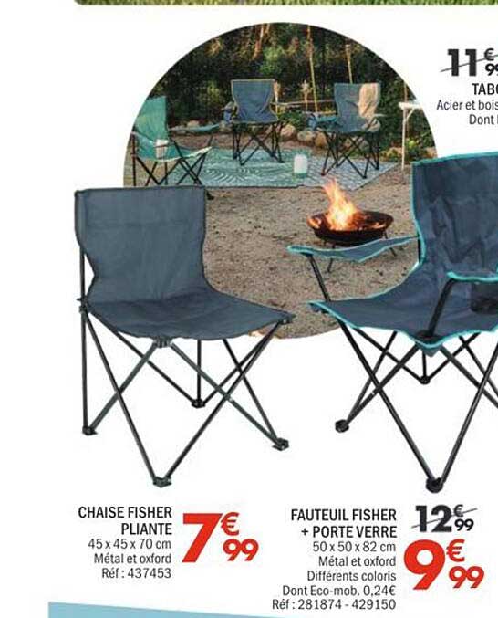 FAUTEUIL FISHER + PORTE VERRE