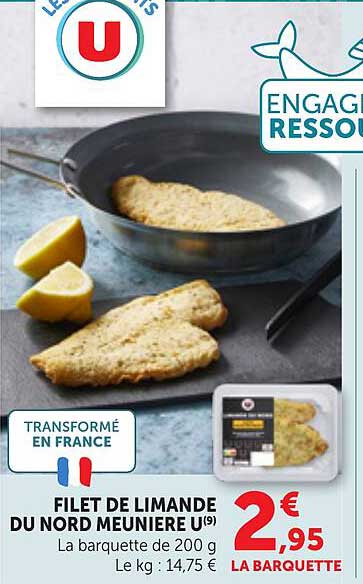 FILET DE LIMANDE DU NORD MEUNIERE U