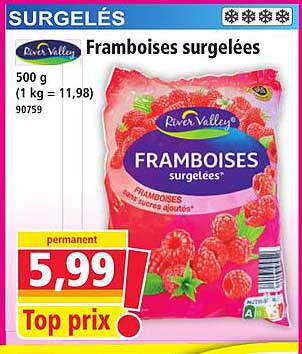 Framboises surgelées