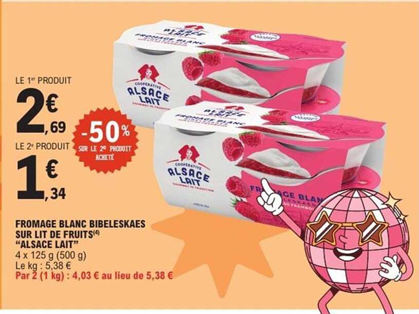 FROMAGE BLANC BIBELESKAES SUR LIT DE FRUITS «ALSACE LAIT»