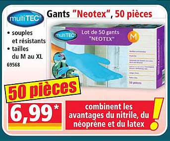 Gants "Neotex", 50 pièces