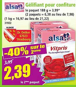 Gélifiant pour confiture
