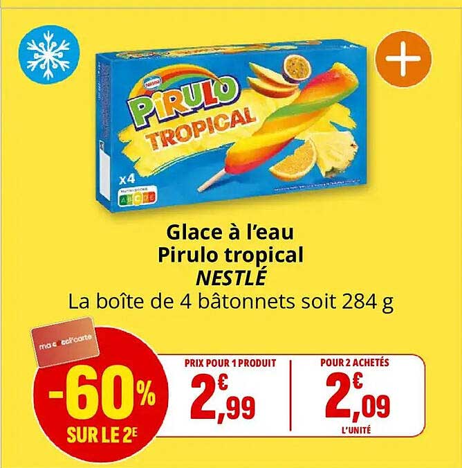 Glace à l’eau Pirulo tropical NESTLÉ