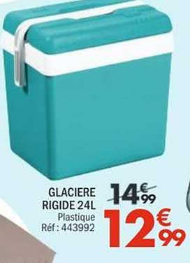 GLACIERE RIGIDE 24L Plastique Réf : 443992