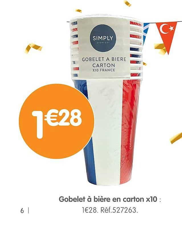 Gobelet à bière en carton x10