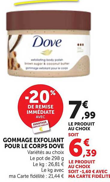 GOMMAGE EXFOLIANT POUR LE CORPS DOVE