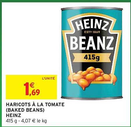 HARICOTS À LA TOMATE (BAKED BEANS) HEINZ
