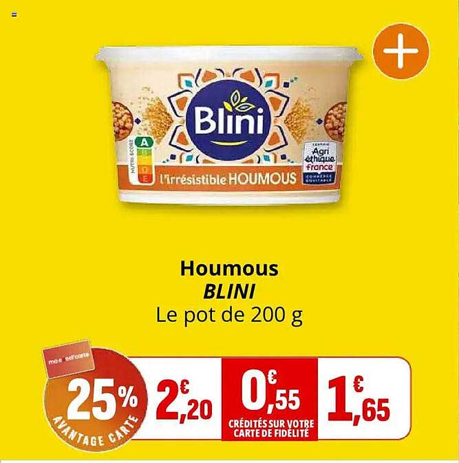 Houmous BLINI Le pot de 200 g