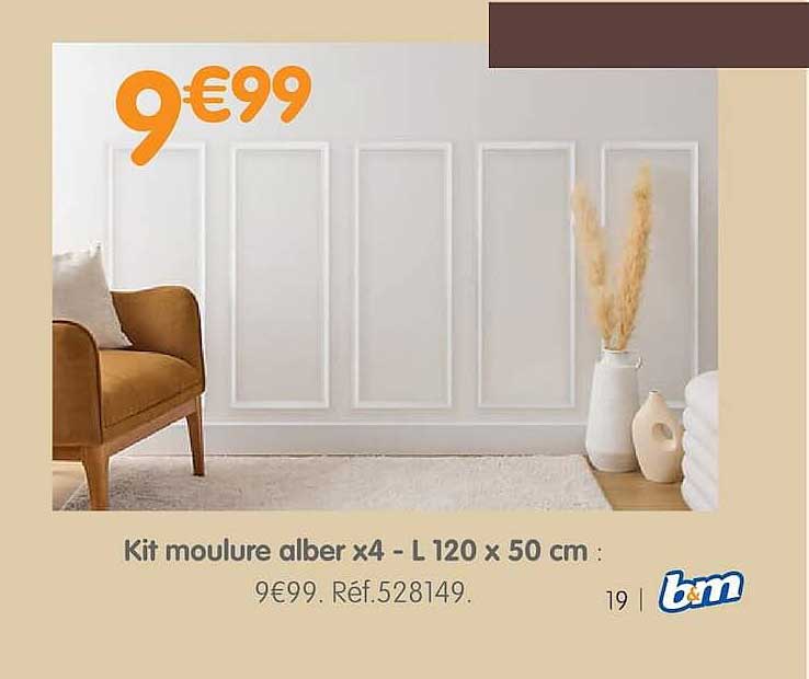 Kit moulure alber x4 - L 120 x 50 cm :