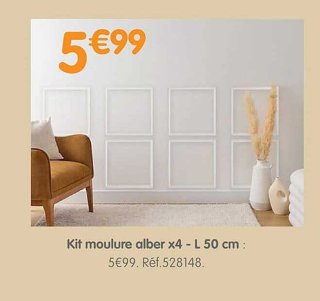 Kit moulure alber x4 - L 50 cm :