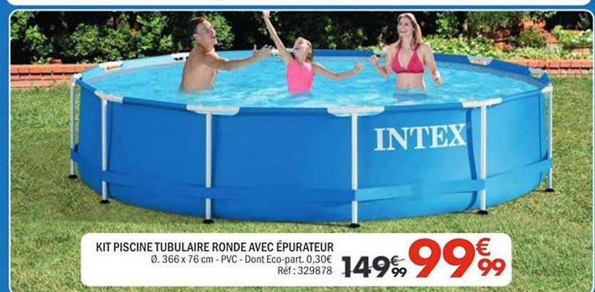 KIT PISCINE TUBULAIRE RONDE AVEC ÉPURATEUR